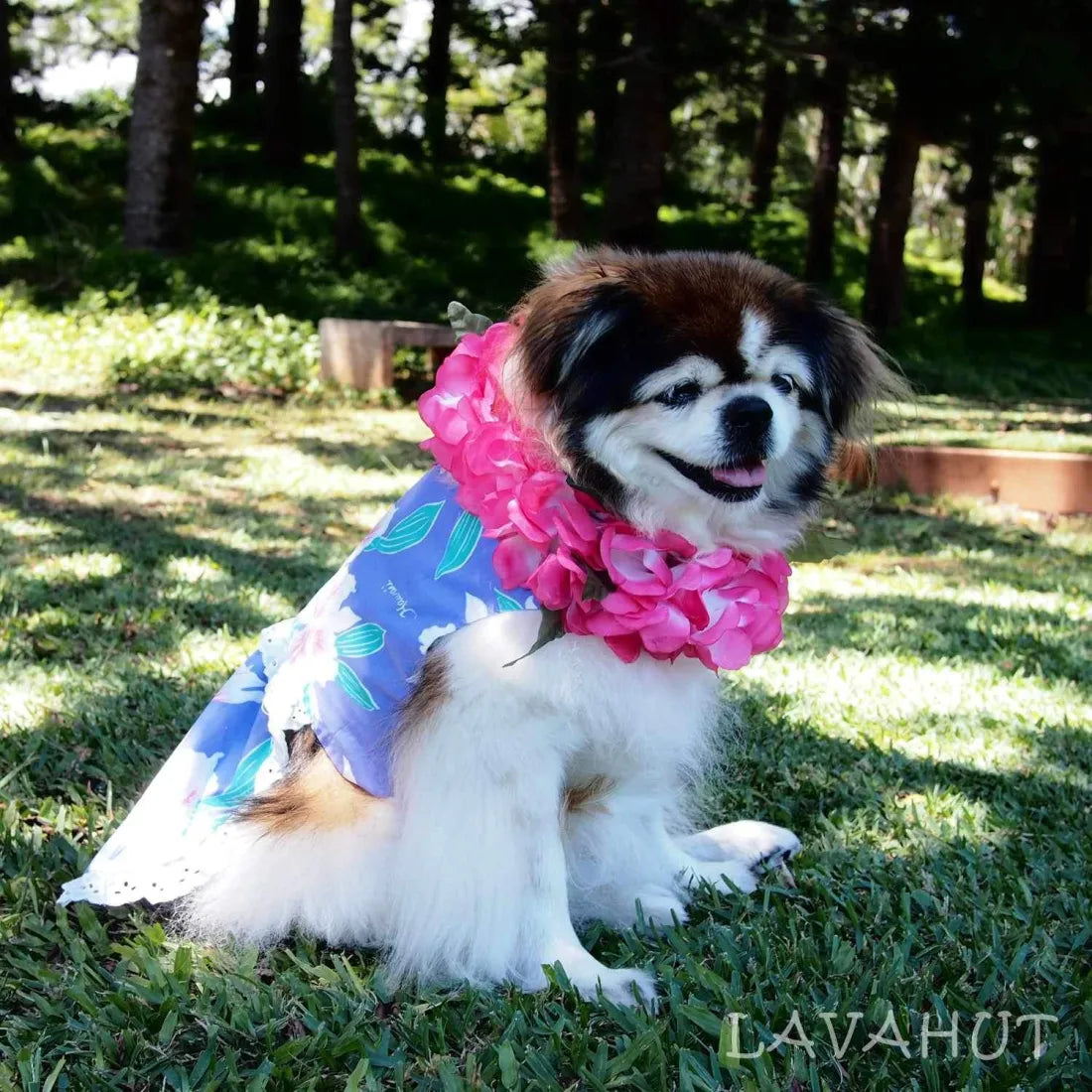 Luau Purple Hawaiian Dog Dress