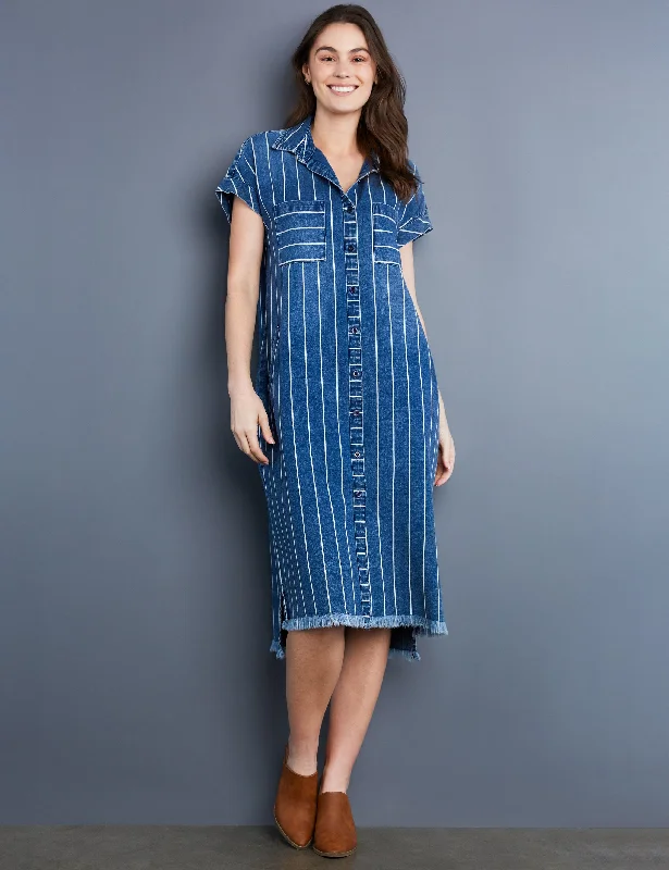 Chill Stripe Shirtdress