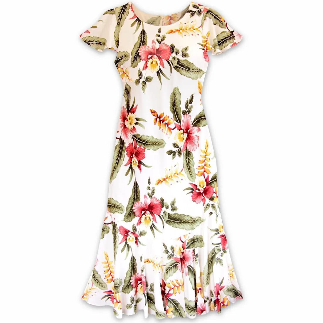 Cloud Cream Malia Hawaiian Dress