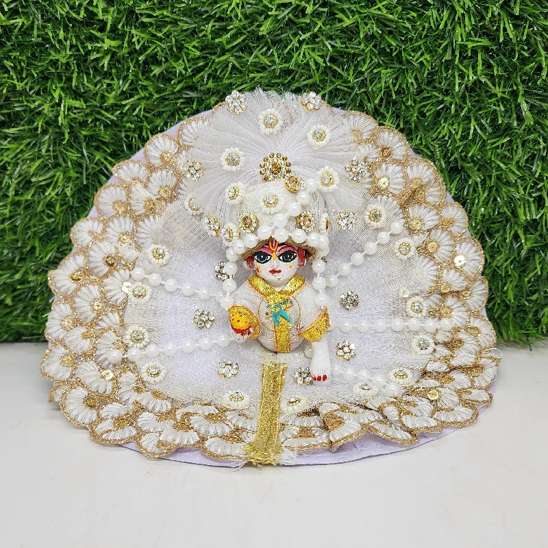 Cute white dress for laddu gopal ji special for sharad purnima