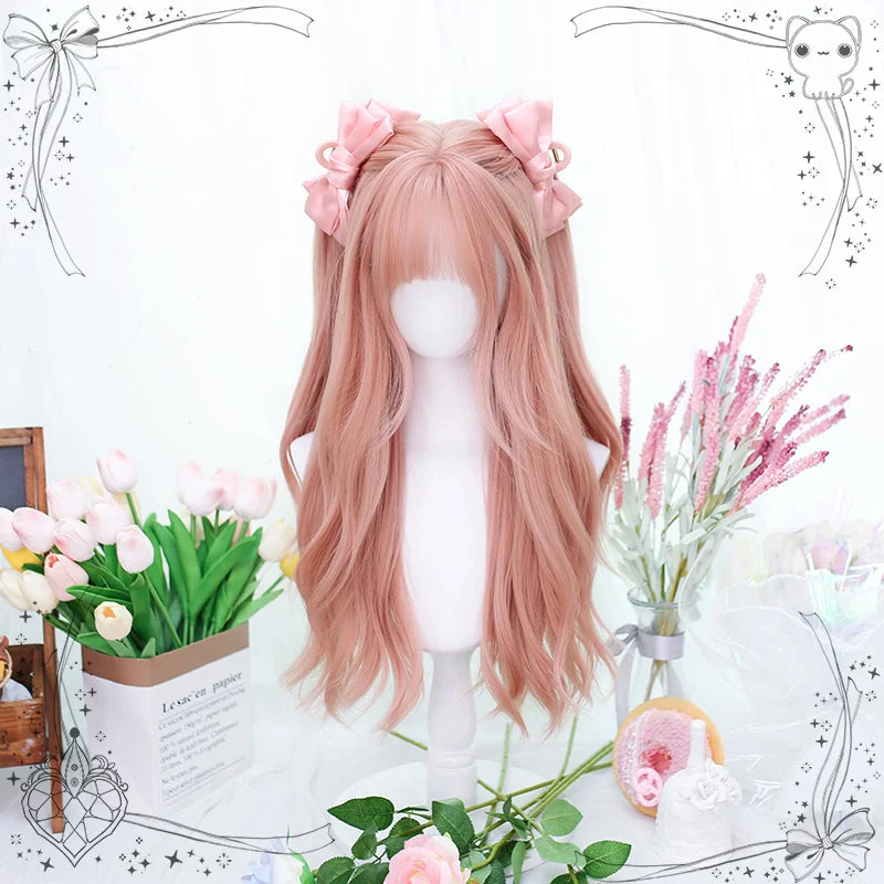 Dalao Home~Lover Letter~Summer Long Curly Pink Lolita Wig