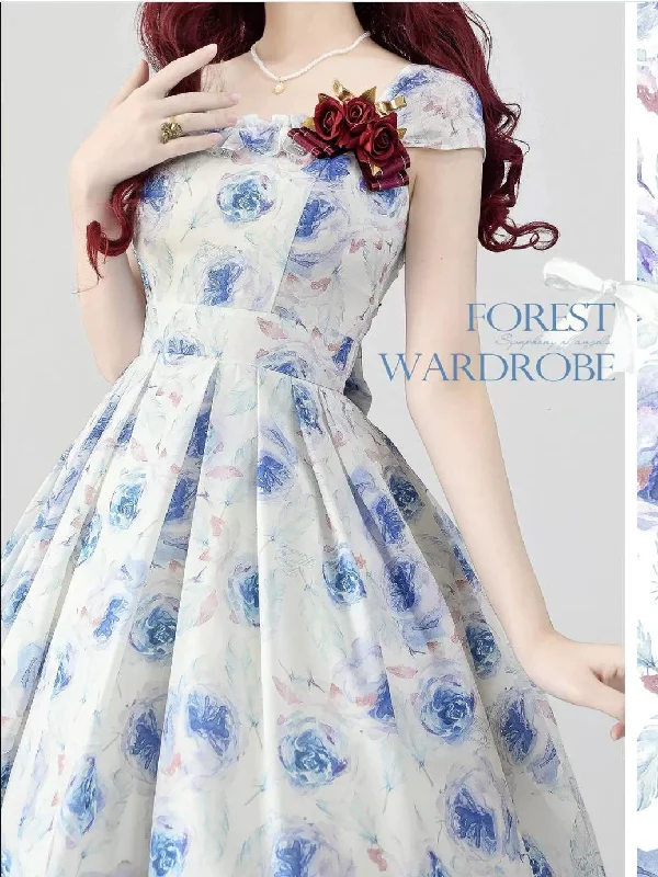 Forest Wardrobe~Forest Basket 3.0~Vintage Lolita JSK Dress Summer Thin Dress