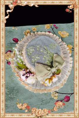 lily of the valley embroidered hat