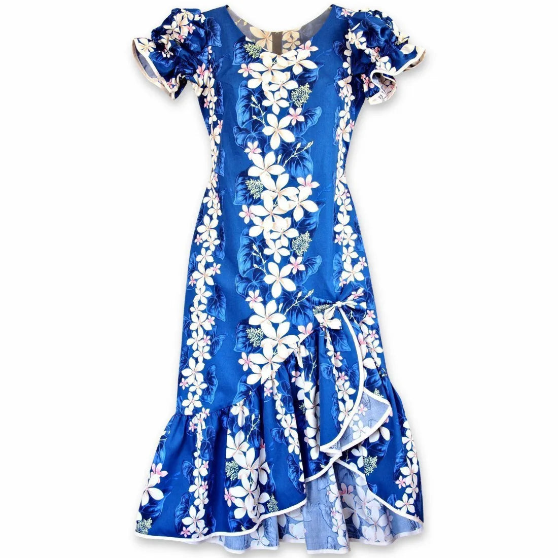 Kuulei Blue Makani Hawaiian Muumuu Dress