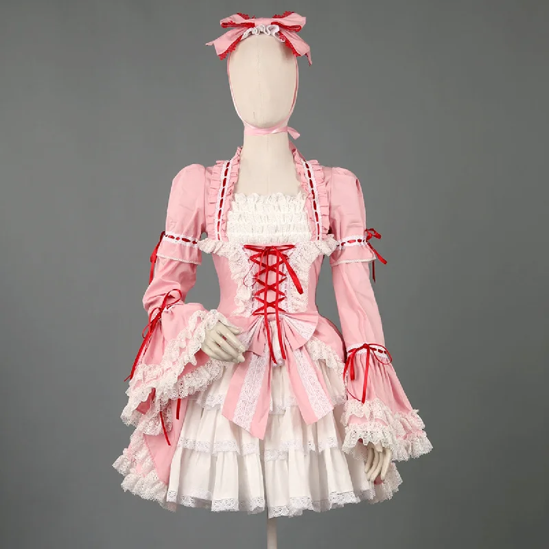 Lace Garden~Maiden Berry~Classic Pink Lolita OP Dress