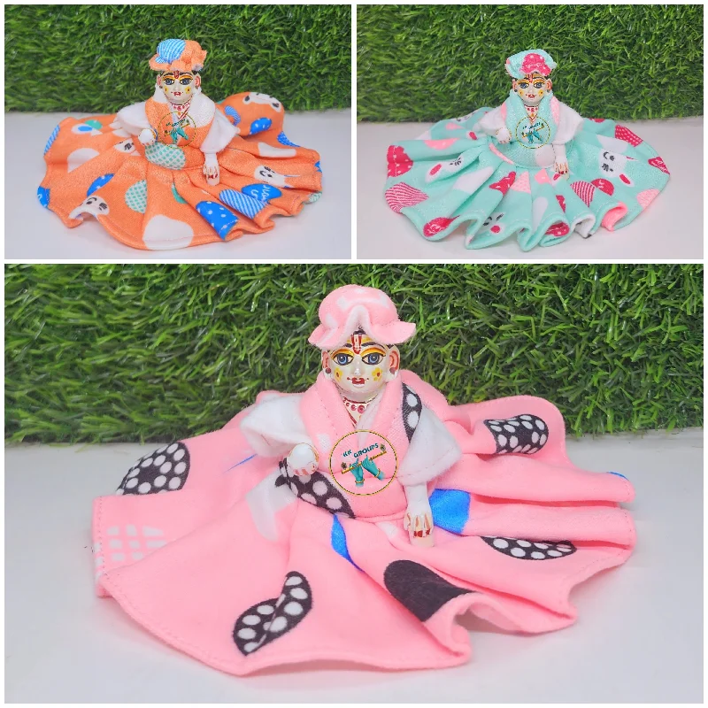 Laddu Gopal Nutan Gher Dress Pack of 3 [Random Color]