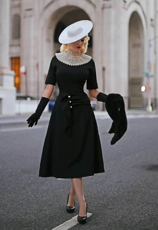 LBD with pearls - vintage inspired dress