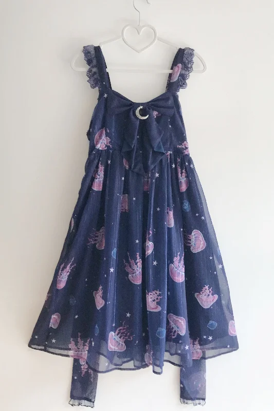 (Buyforme)LilithEye~Jellyfish Meteor~Chiffon Fairy Jellyfish Printed Lolita JSK