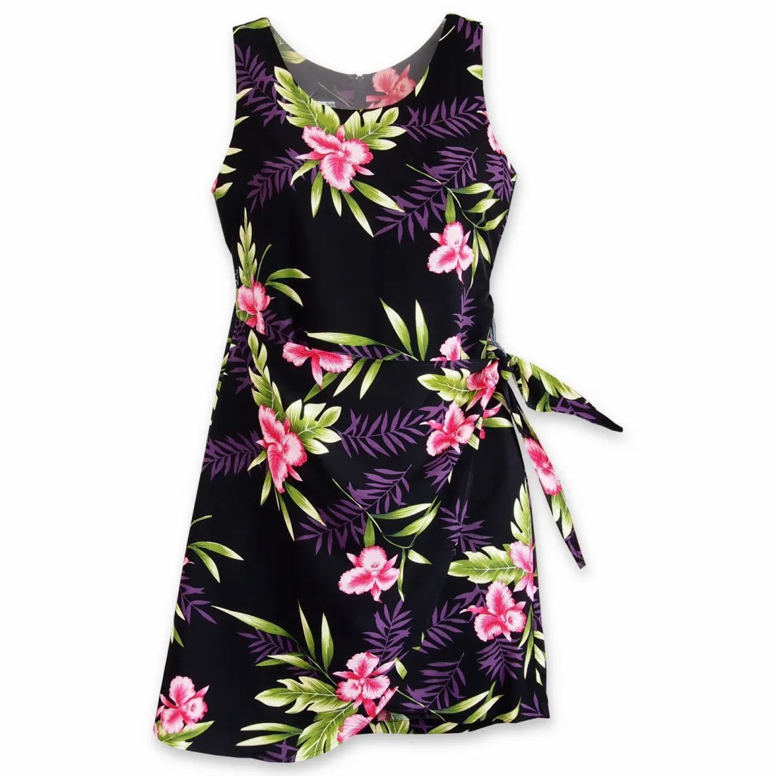 Midnight Black Honi Hawaiian Dress