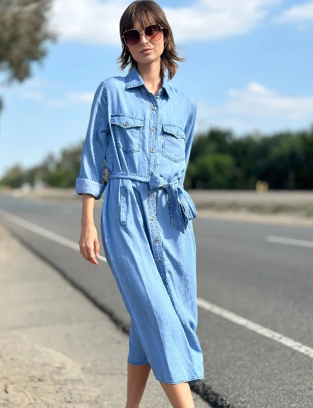 Soft Denim Shirtdress