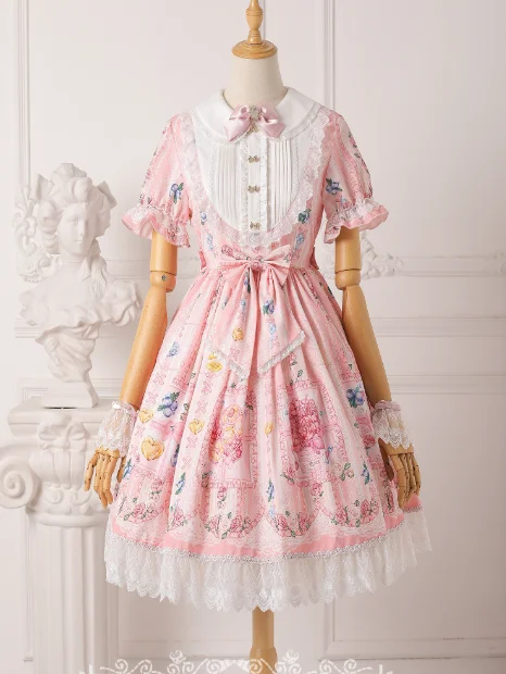 Strawberry Witch~ Blueberry Short Sleeve Princess Lolita OP