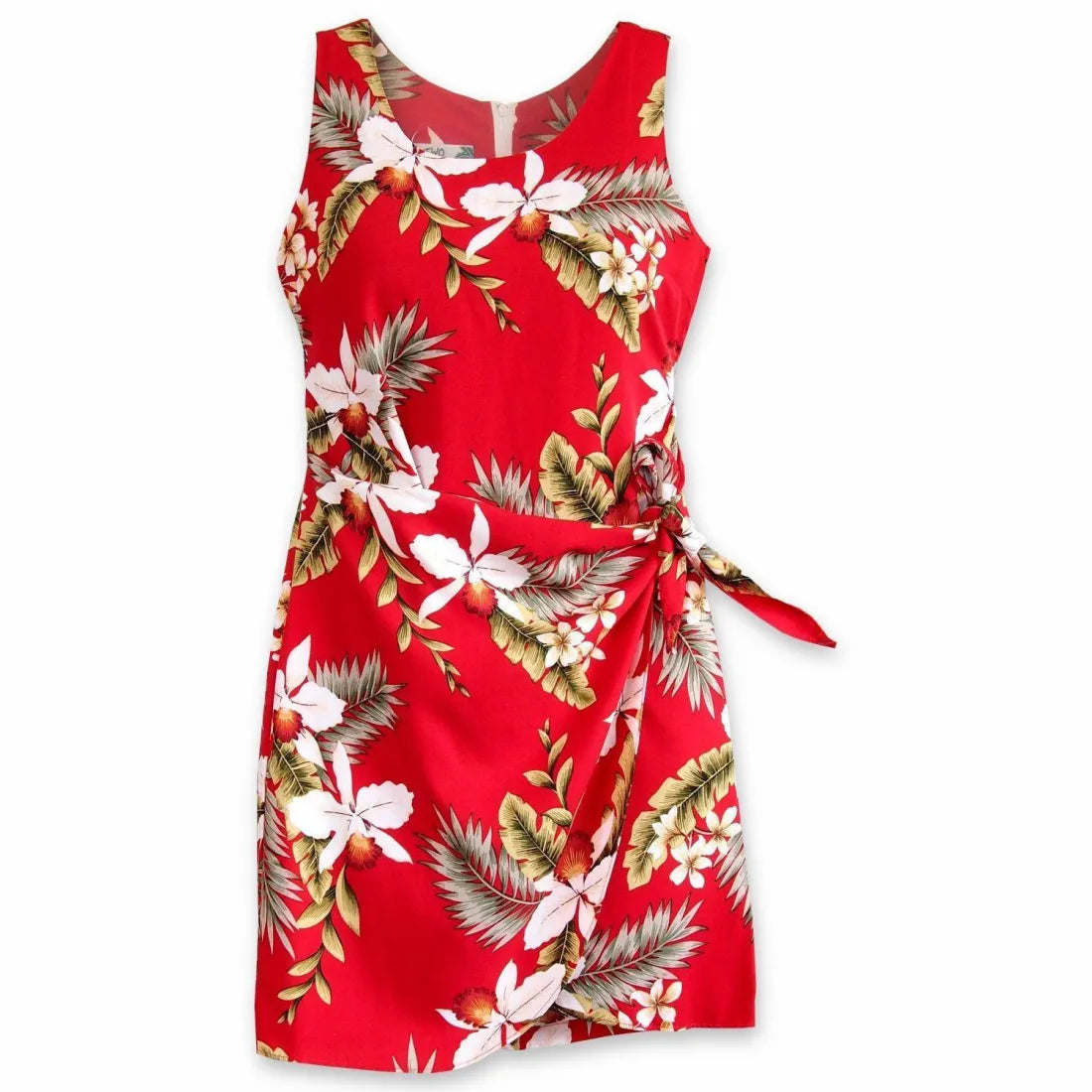 Volcanic Red Honi Hawaiian Dress