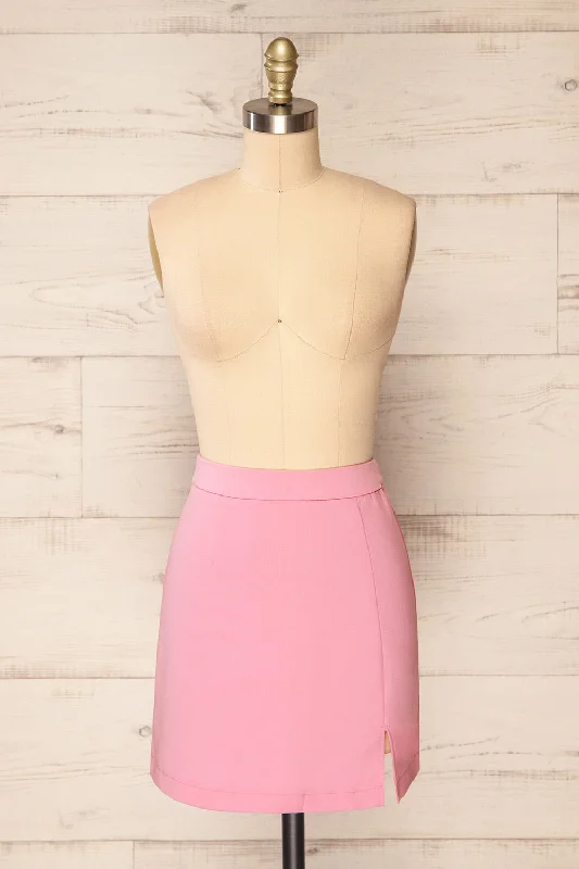 Rivas Pink |  Short Skirt w/ Slit