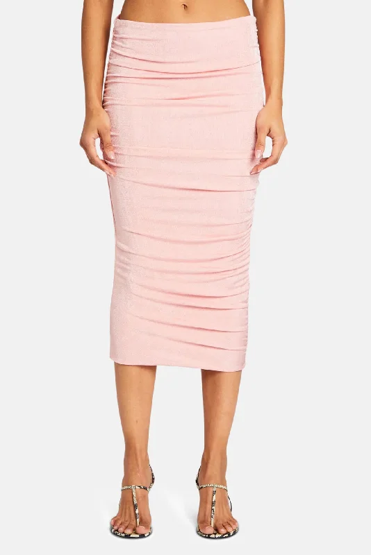 Julia Midi Skirt Powder Pink